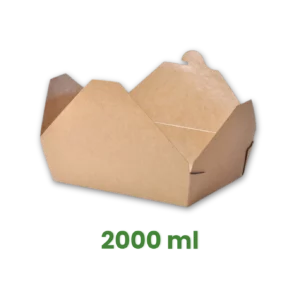 Delibox 2000 ml, 215×160×63 mm, Kraft hnědý