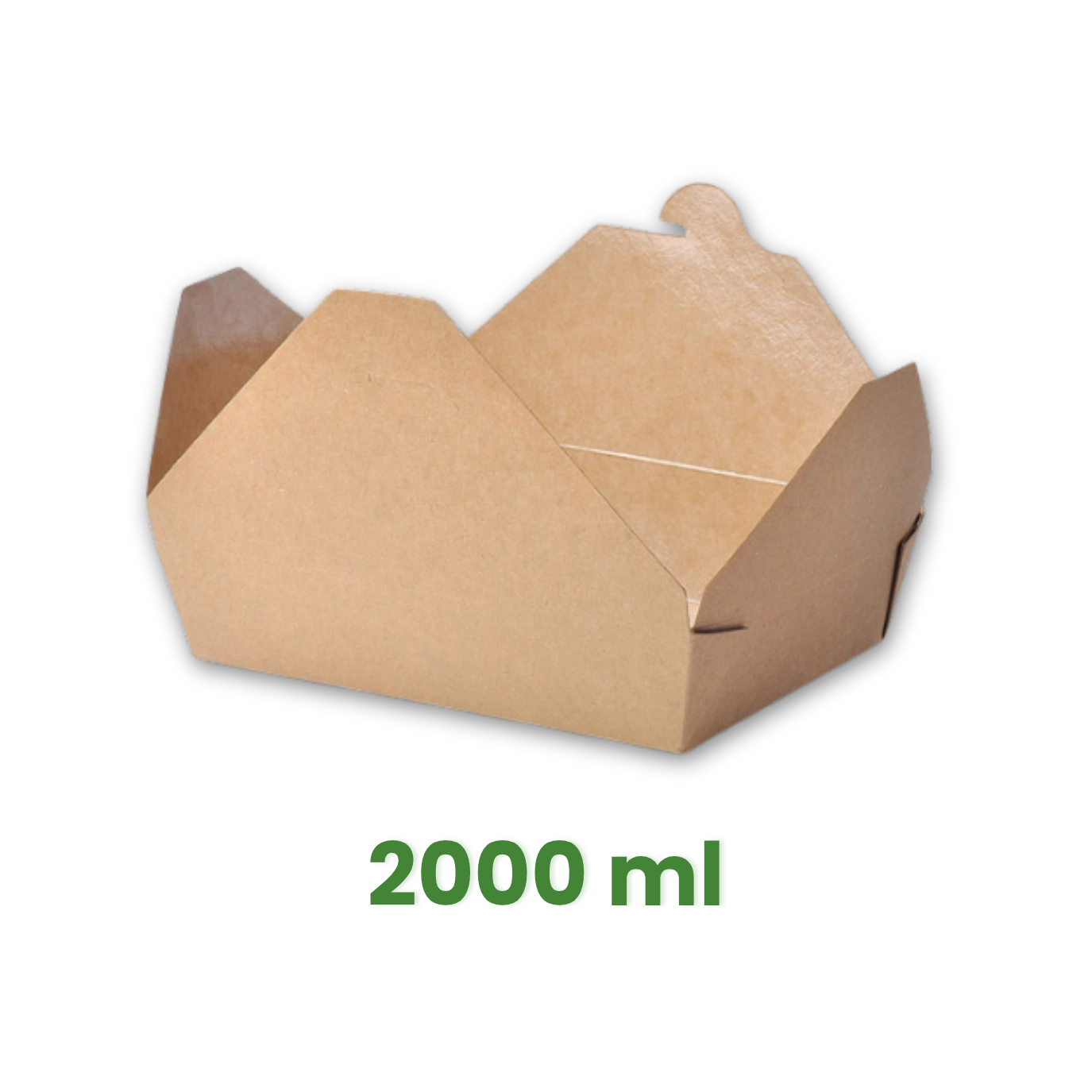 Delibox 2000 ml, 215×160×63 mm, Kraft hnědý