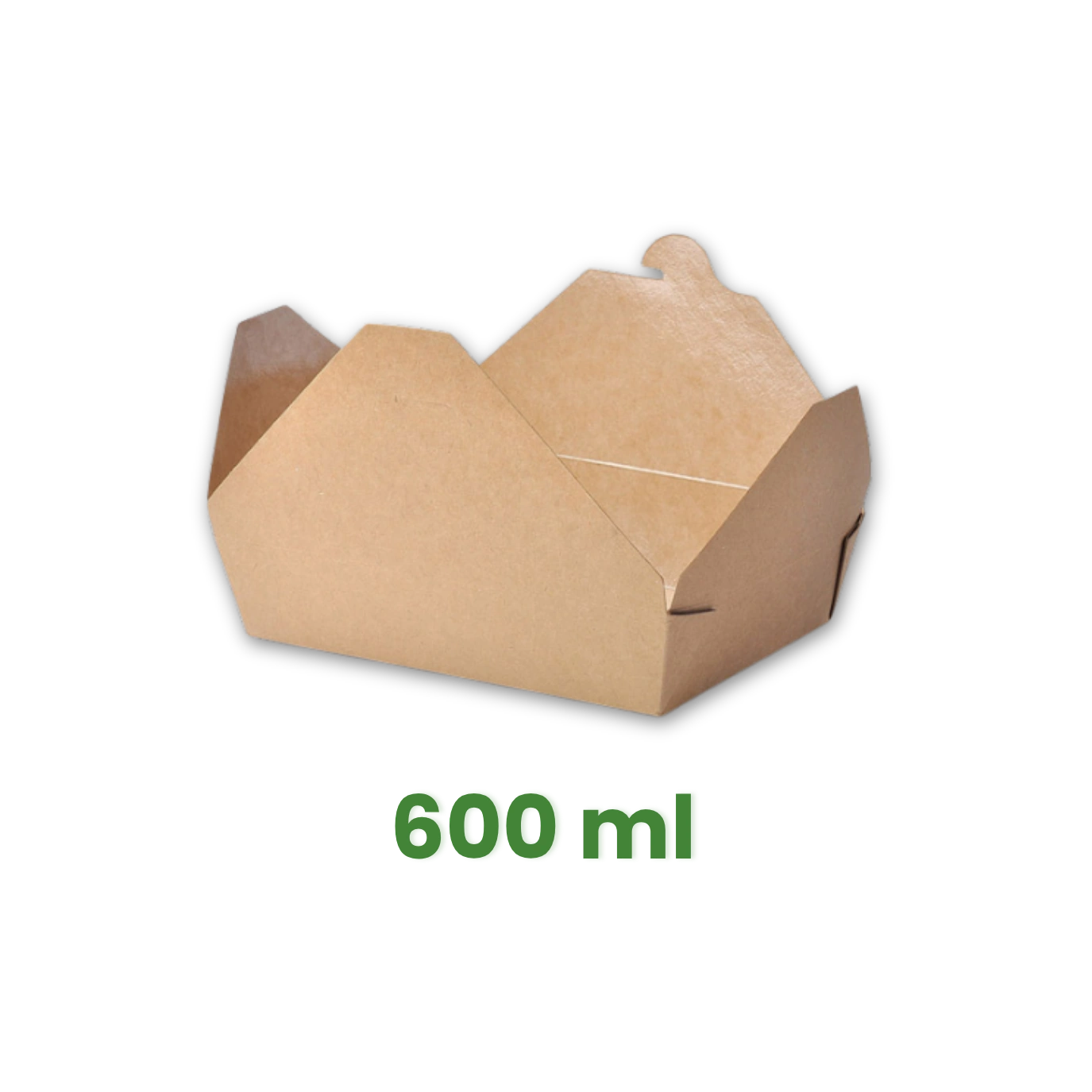 Delibox 600 ml, 130×115×63 mm, Kraft hnědý